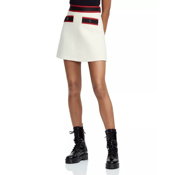 Maje Josine Band-Detail Tweed Mini Skirt ASO Cheryl Blossom - Picture 4 of 12